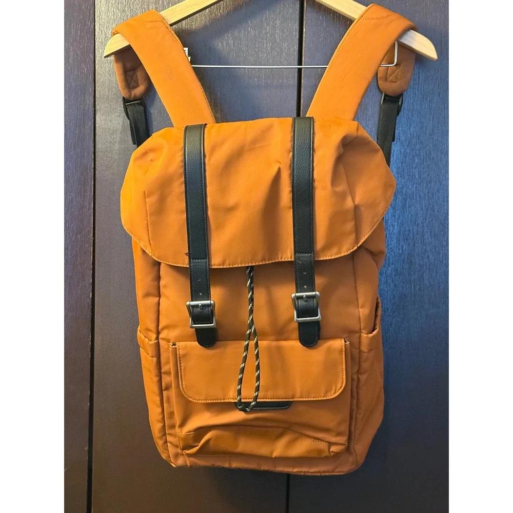Open Story Burnt Orange Recycled Polyester Rucksack Backpack Laptop Sleeve Bag